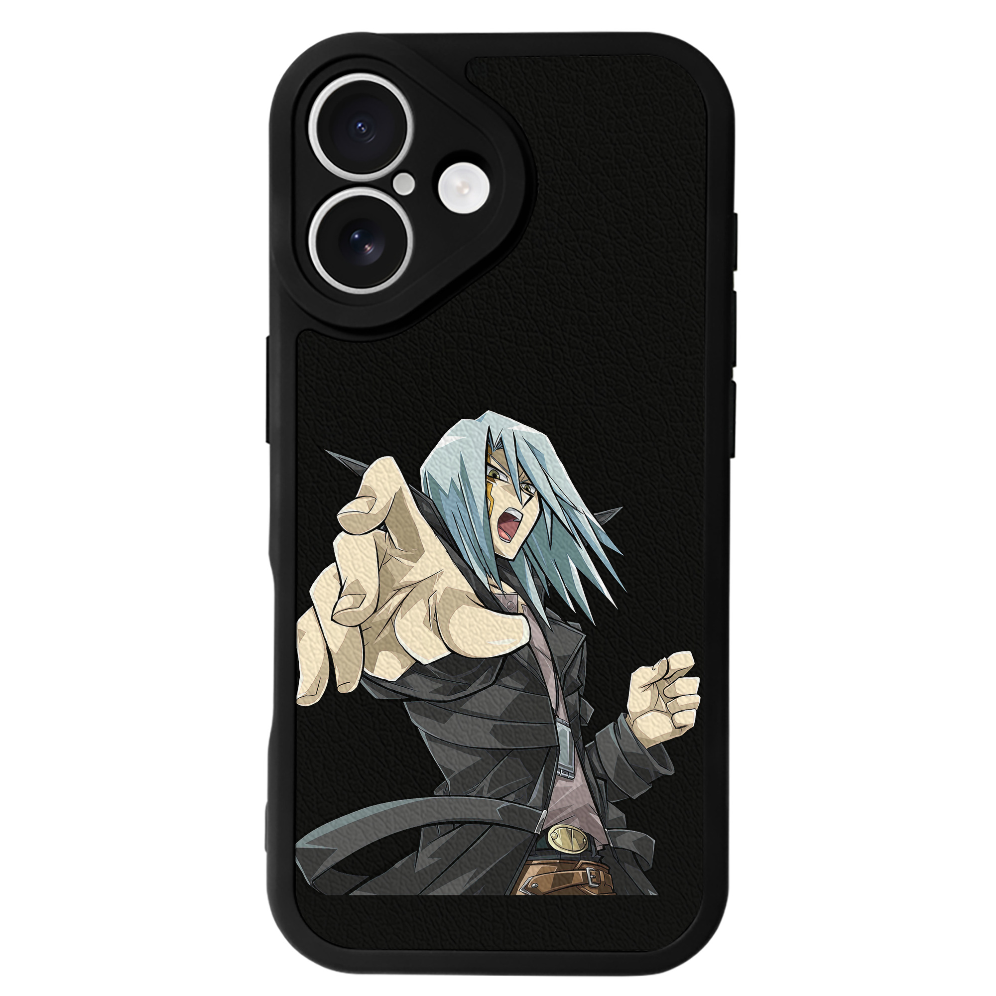 （画像用） 遊☆戯☆王 Yu-Gi-Oh! 【iPhone 16シリーズ対応】シリコンスマホケース（レザー調） 材質：シリコン